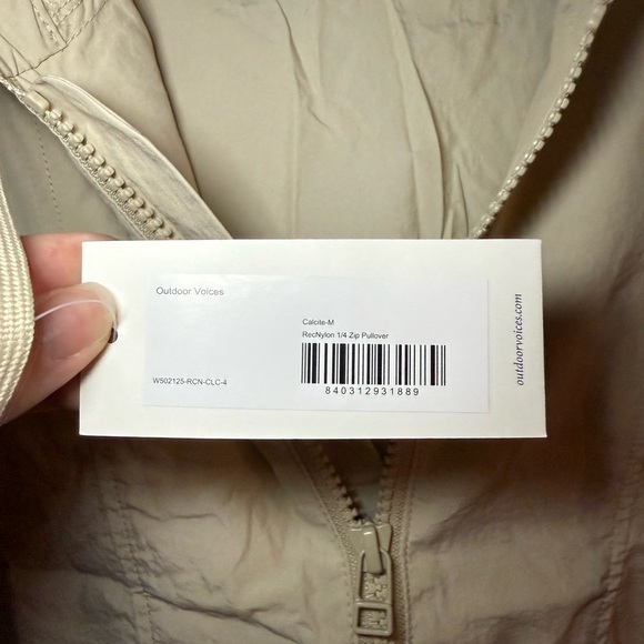 Outdoor Voices RecNylon 1/4 Zip Pullover NWT - Picture 7 of 11